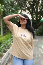 Red Flags Oversized Tee – Sand Beige