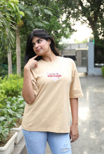 Red Flags Oversized Tee – Sand Beige